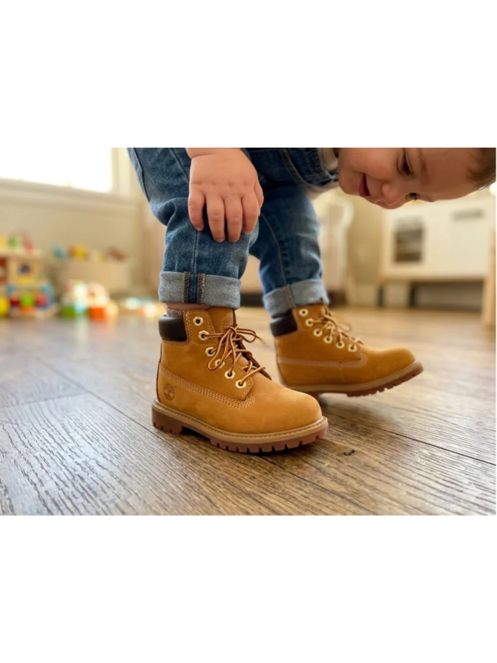 Toddler's Timberland 6 In. Premium Boot Wheat (TB112809 713) Size 9